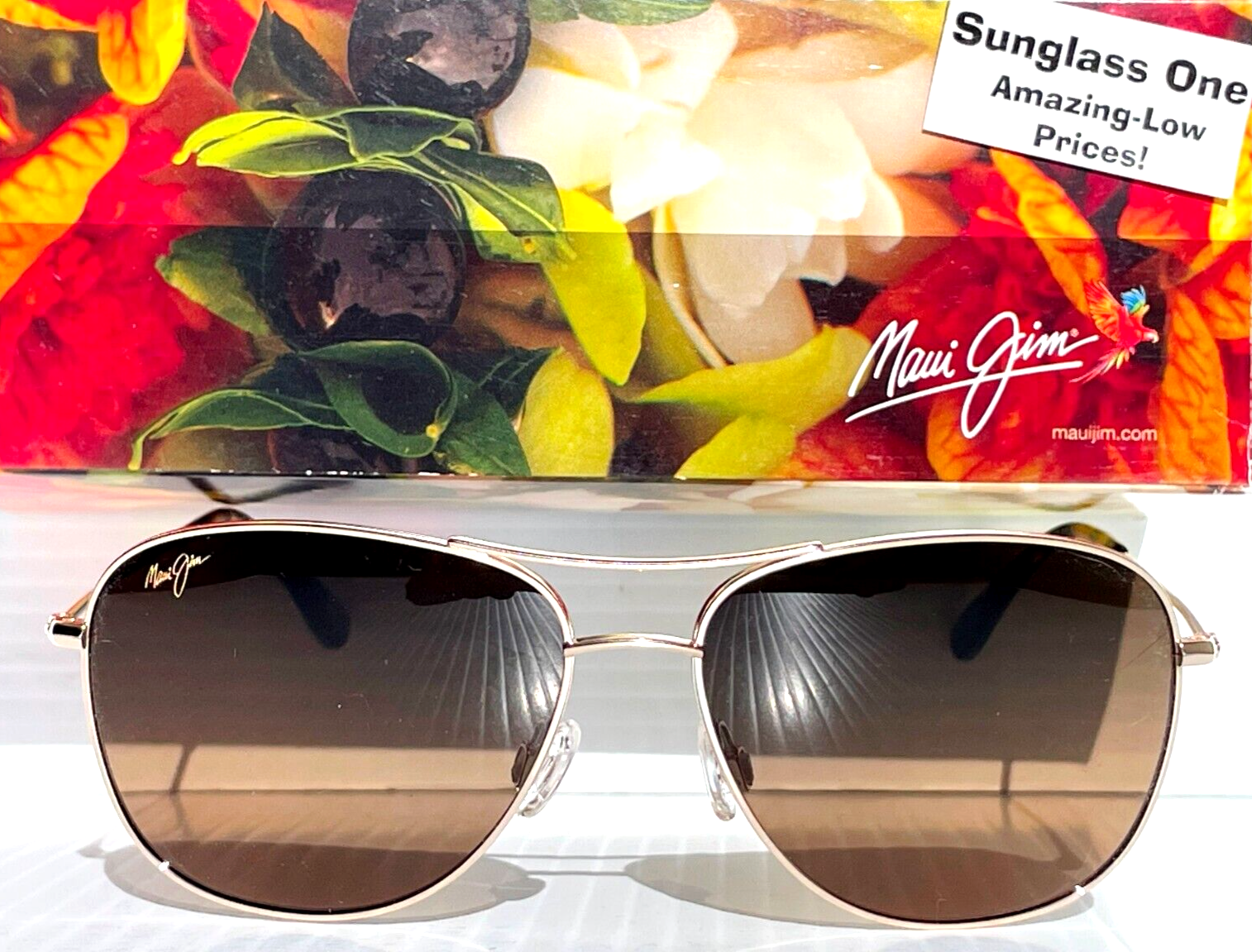 Pre-owned Maui Jim Cliff House Gold Polarized Hcl Bronze Lens Sunglass Hs247-16 In Brown