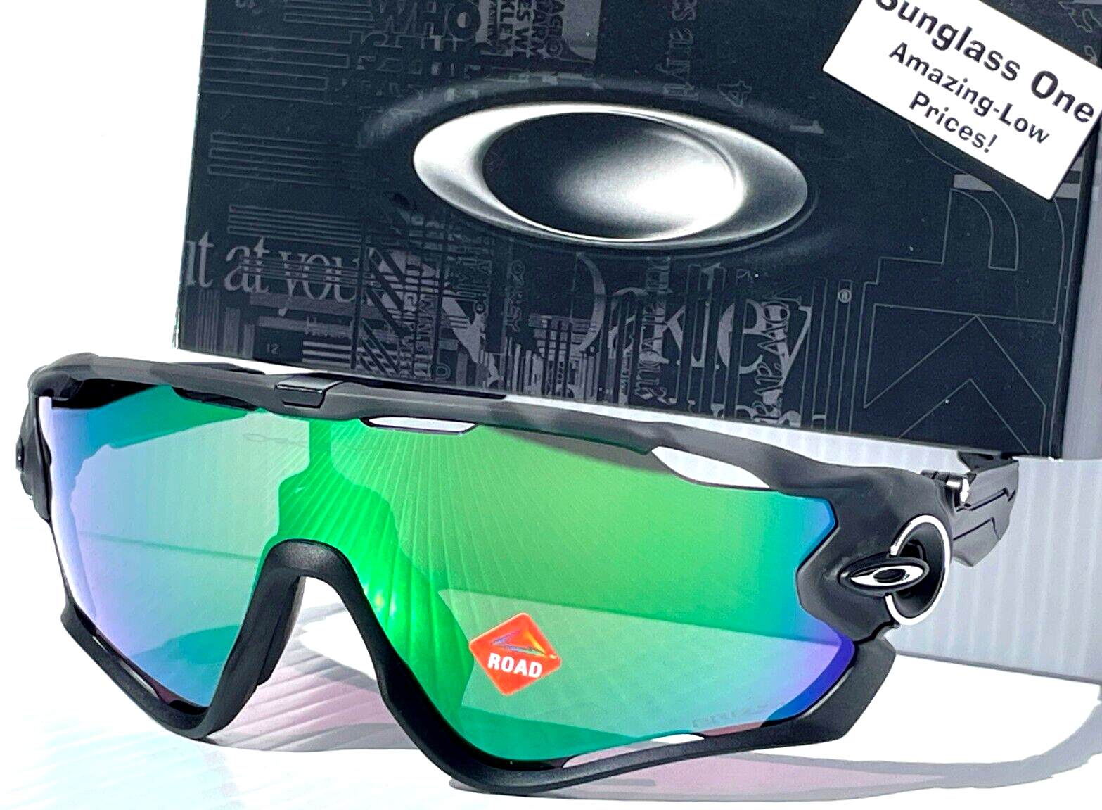 NEW Oakley JAWBREAKER Matte Black Camo PRIZM Road Jade Lens NEW Oakley JAWBREAKER Matte Black Camo PRIZM Road Jade Lens