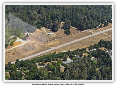 Bonny Doon Village Airport United States of America Airport Postcard