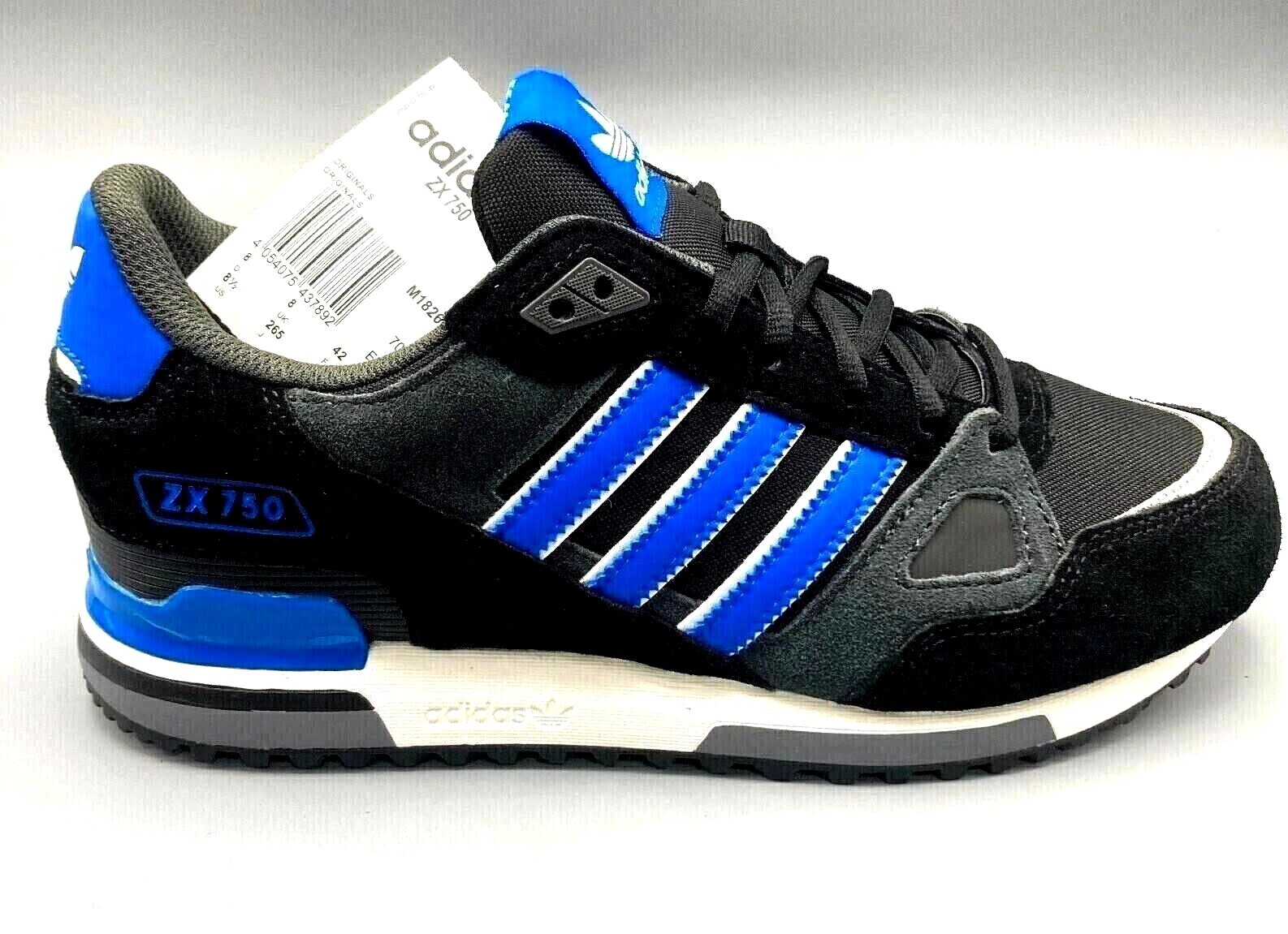 Adidas ZX 750 Originals Mens Shoes Trainers Uk Size 7 - 12 M18261 Black / Blue | eBay Adidas ZX 750 Originals Mens Shoes Trainers Uk Size 7 - 12 M18261 Black / Blue | eBay