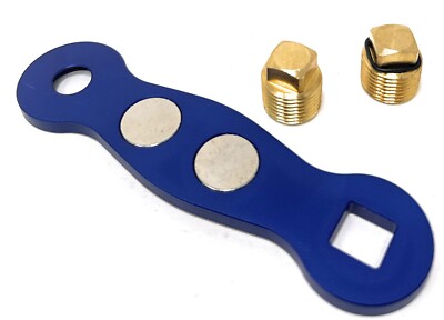 2-Pack Solid Brass Boat Drain Plug 1/2 in & wrench  Npt fits most Boat Hulls
