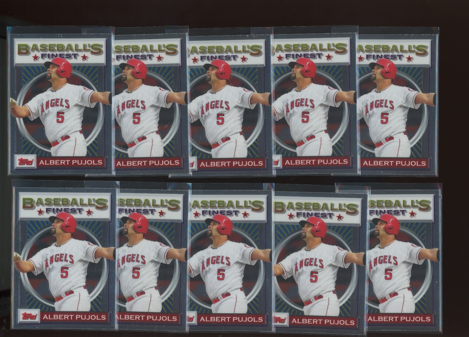 2020 Topps Finest Baseballs Finest #47 Albert Pujols Lot Of 10