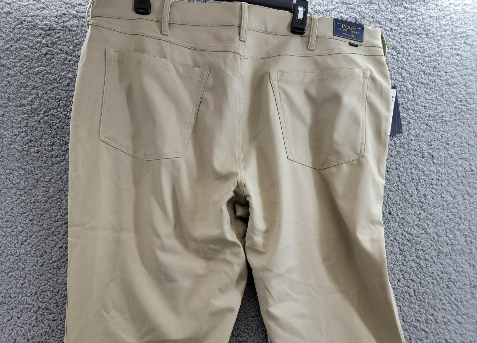 Polo Ralph Lauren Slim-Fit Performance Chino Pants Men's 40/30 Khaki Button Zip - Picture 13 of 18