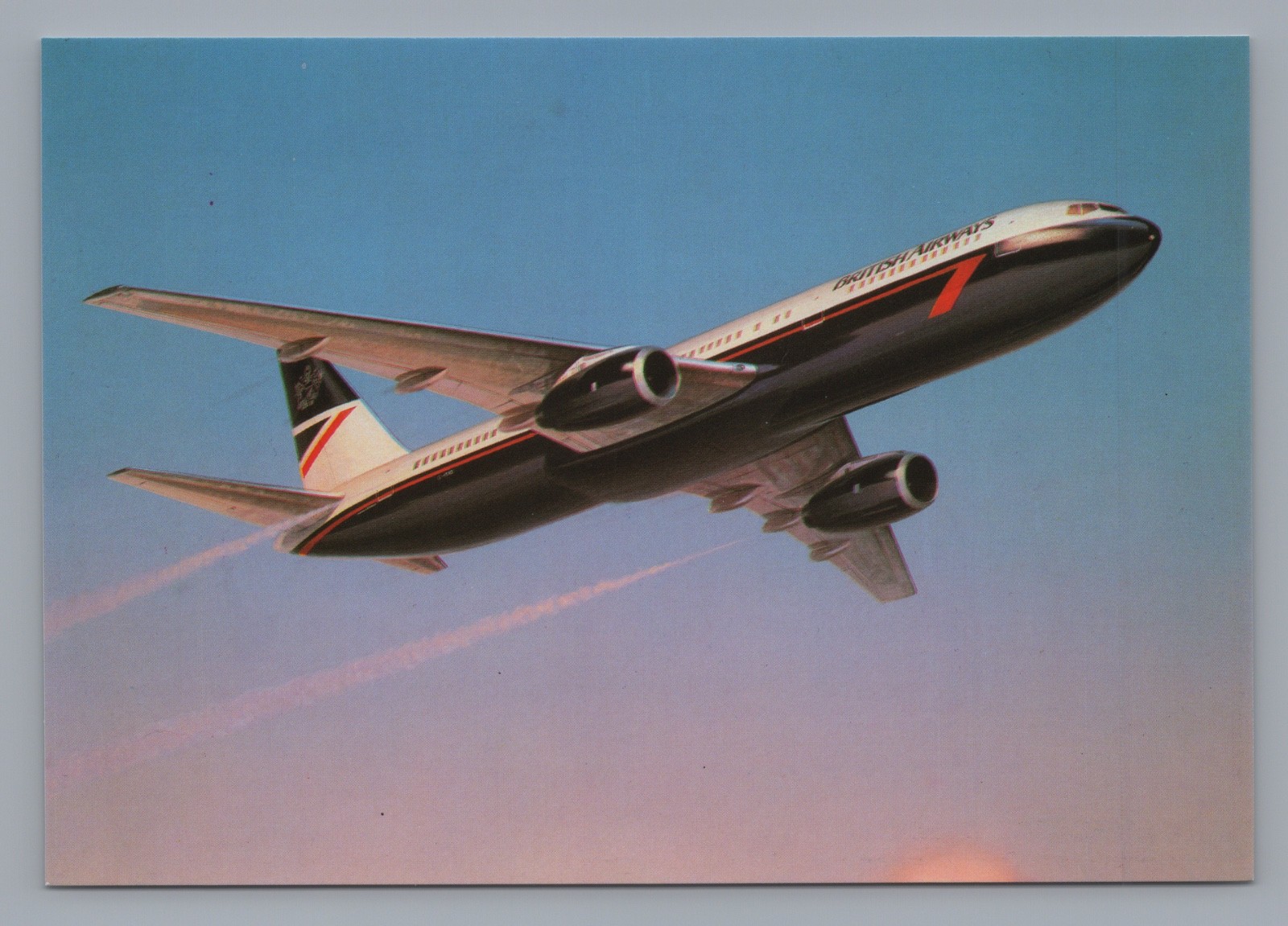 British Airways Boeing 767 Airline Issue Postcard BA Landor Livery Roy Huxley