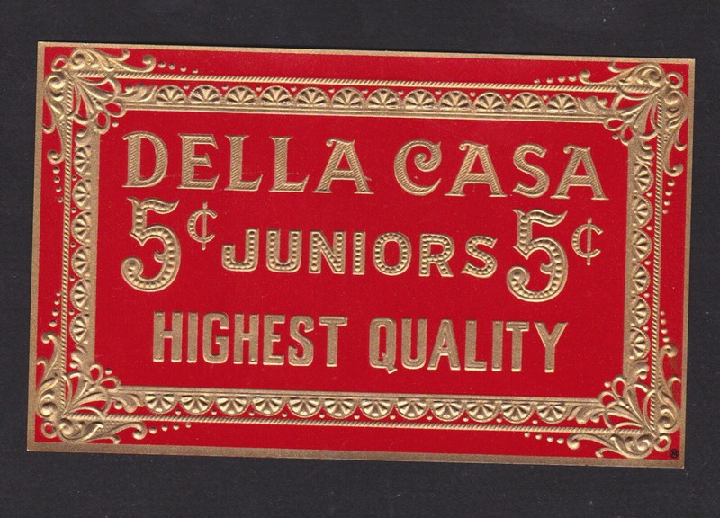 Ancienne  Lytho Moyenne Bague De Cigare Vitola Bn111233 Della Casa 