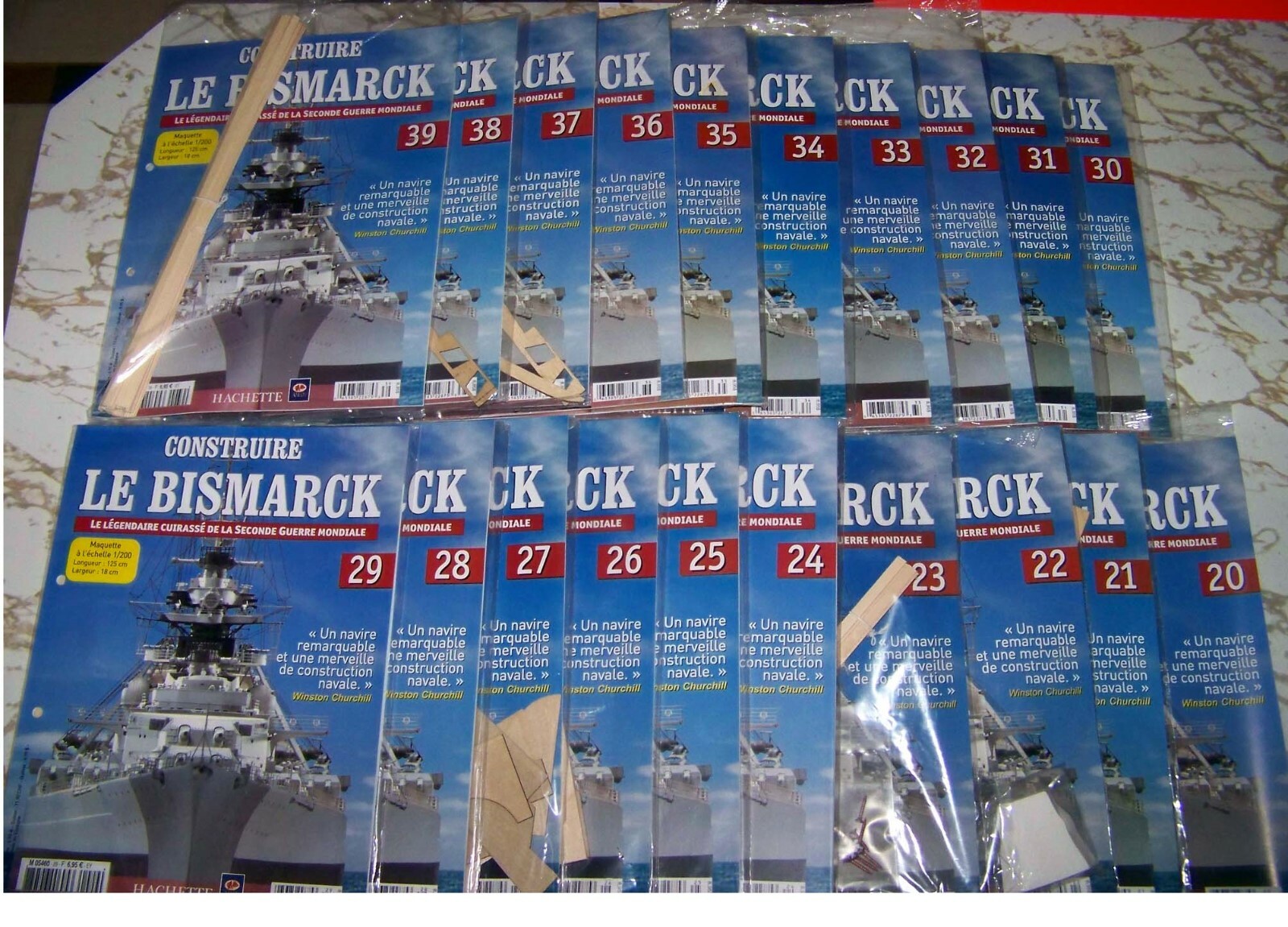 Bismarck 1:200 scale Hachette Deagostini Amati full series 1-140
