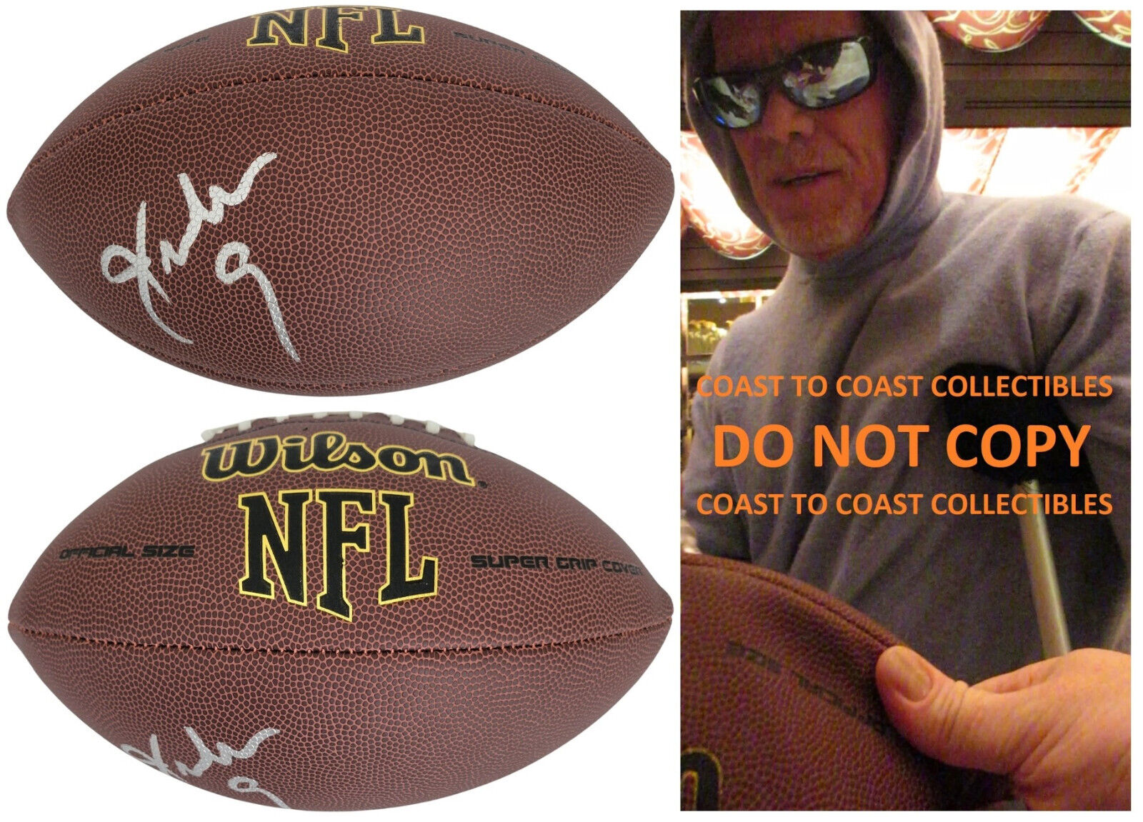 Jim McMahon Bears Philadelphia Eagles signed football proof Beckett COA autographed Jim McMahon Bears Philadelphia Eagles signed football proof Beckett COA autographed