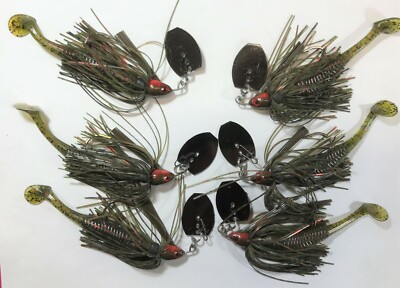 Bladed Swim Jig  WEEDLESS   Watermelon Red Flash   3/8 & 3 1/2 w/Trailer