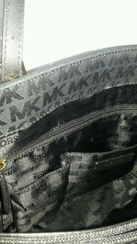 Michael Kors Jet Set Large Pocket MFTote Shoulder bag BLACK NWT $198