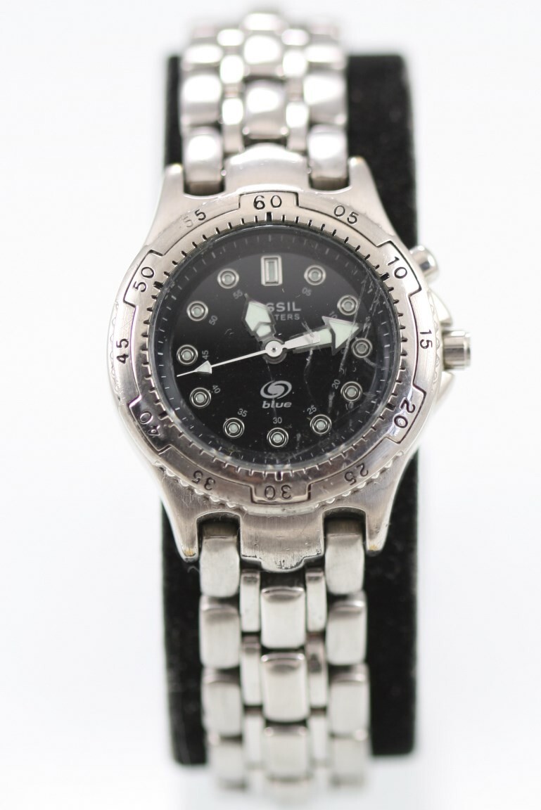 Fossil Blue Women Watch Stainless Steel Silver 50m Water Re
