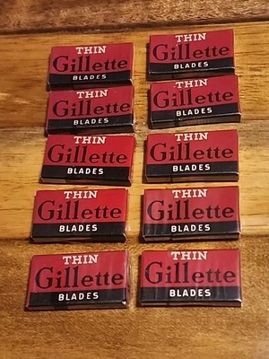 Vintage 1938 By Gillette 10 Pack 4-BLADES ea =40 sealed Original Wrappers NOS 