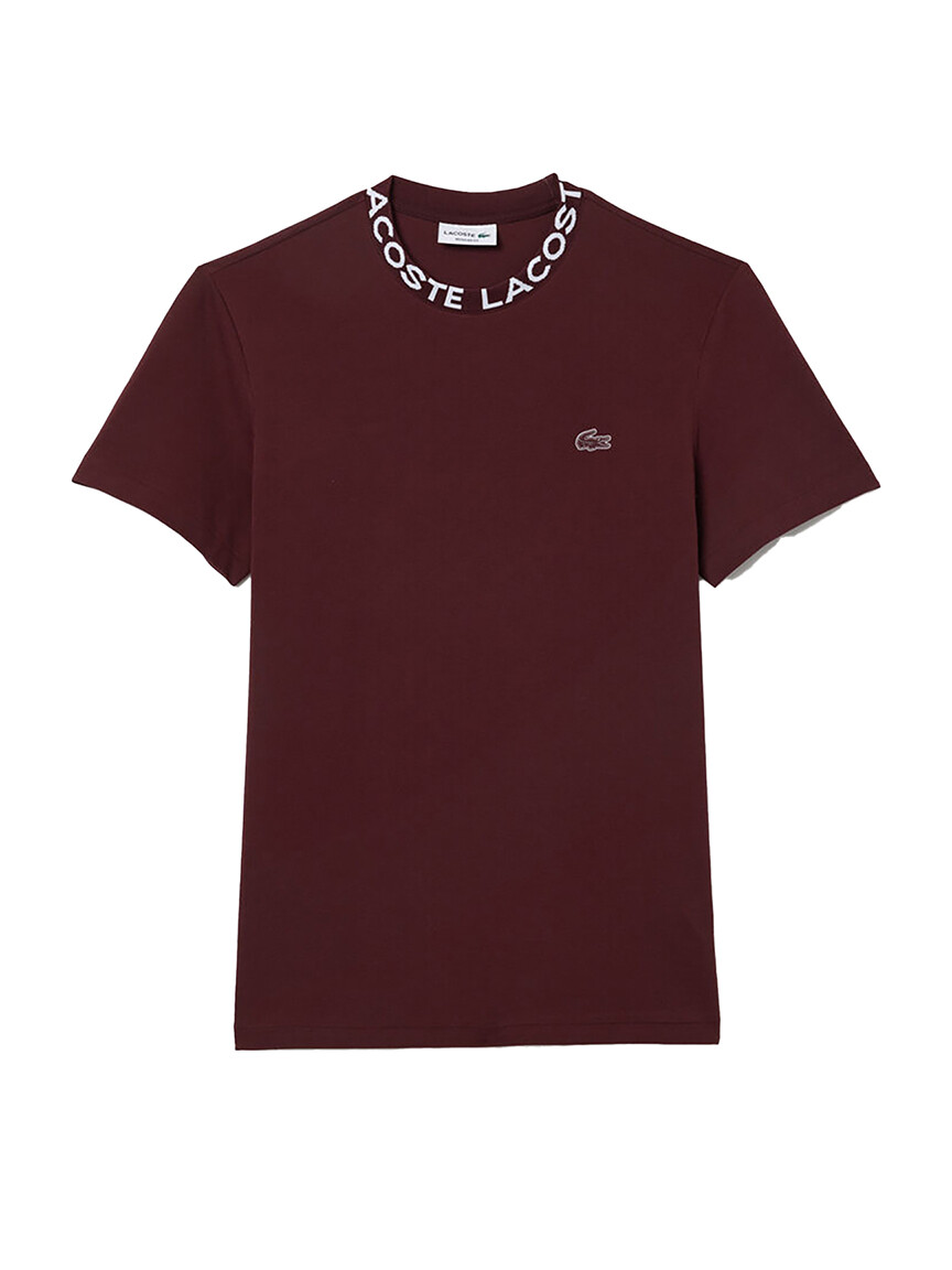 トップス LACOSTE ラコステ LACOSTE 裏パイルジップポロシャツ（ワイン