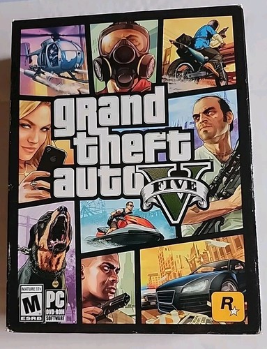 Grand Theft Auto V Five 7 Disc DVD-ROM PC Game Windows 7/8