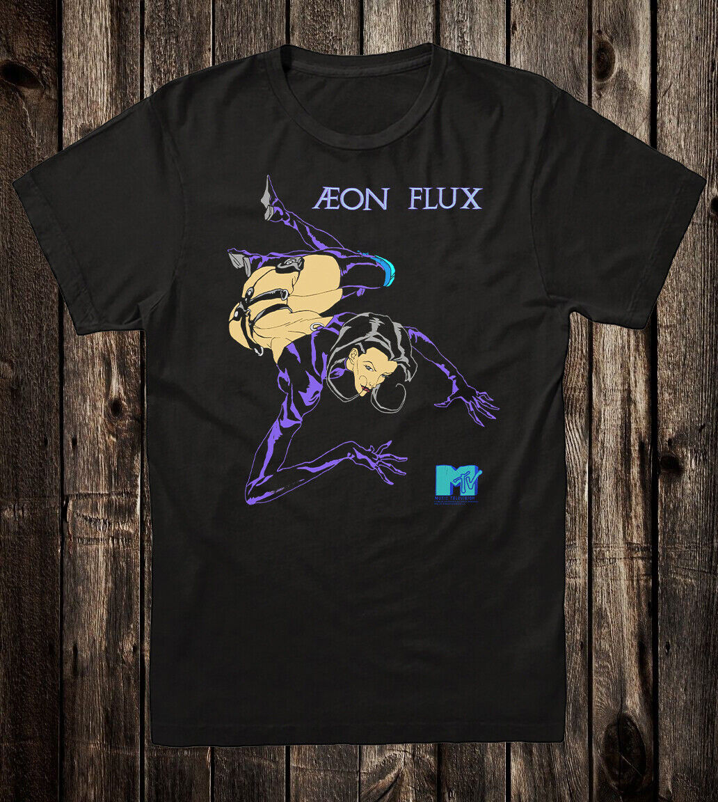 Retro Art Tee T Shirt 100% Cotton Aeon Flux MTV Liquid Retro Art Tee T Shirt 100% Cotton Aeon Flux MTV Liquid