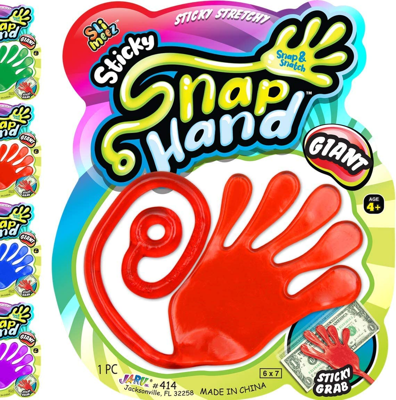 Fun a Ton Giant Snap Hand-Jumbo Sticky Hands Toy (1 Pack Assorted) Large Stre...
