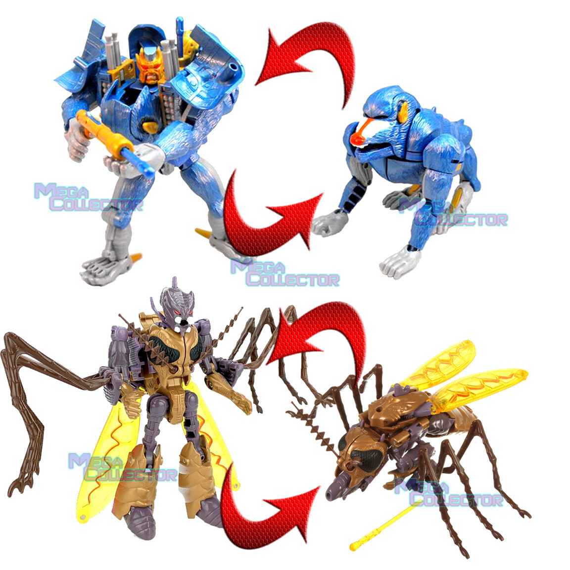Transformers Beast Wars & 他　3個セット Transformers Beast Wars B'Boom Transquito Mega Class Triple