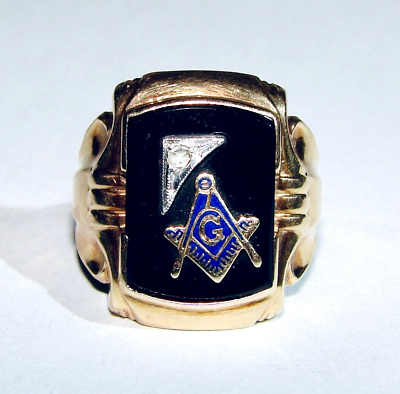 Antique cheap freemason ring