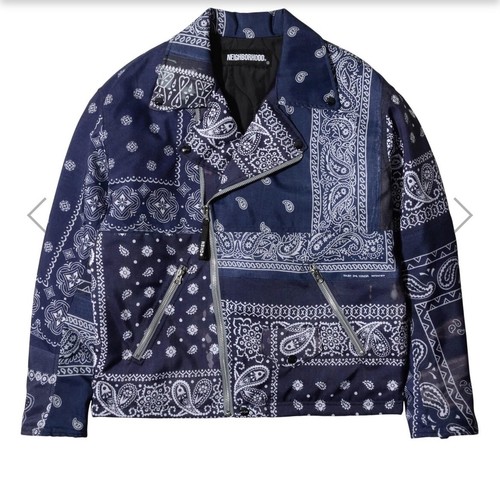 NEIGHBORHOOD BANDANA CHOPPED DOWN/E−JKT Neighborhood Bandana Chopped Down / E-Jacket - Black | Goodhood