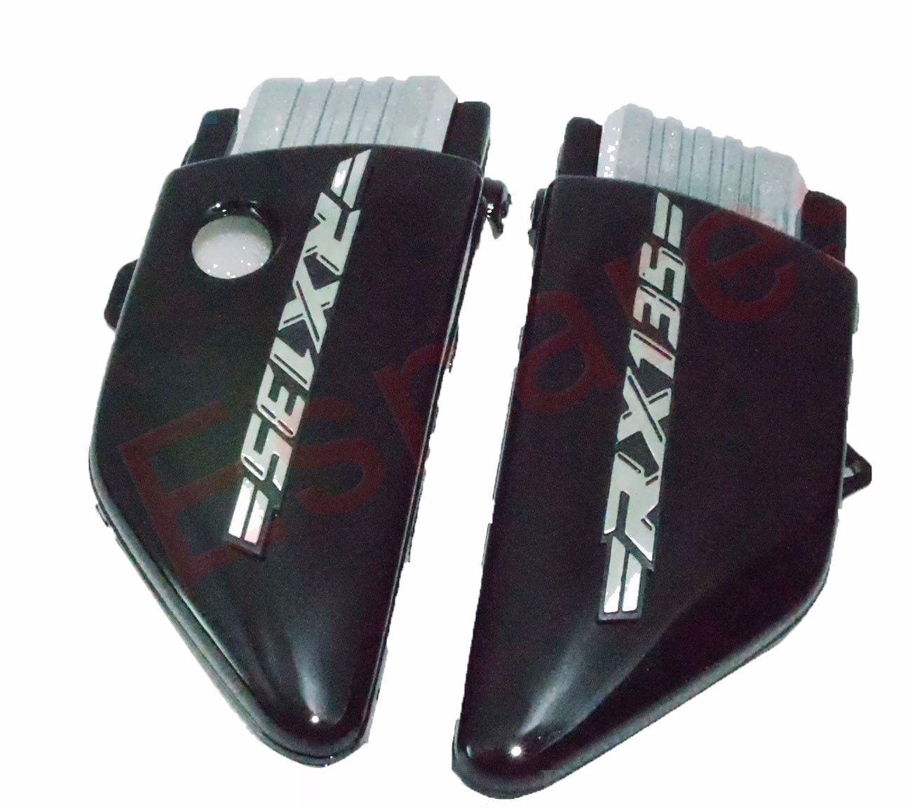 Yamaha RX135 Side Panel Set Black Plastic Made For Yamaha RX 135 cc Bikes  