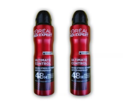 Loreal Men Expert/Ultimate Control 48H "gegen Stress-Schweiss" 2x150ml/Deospray