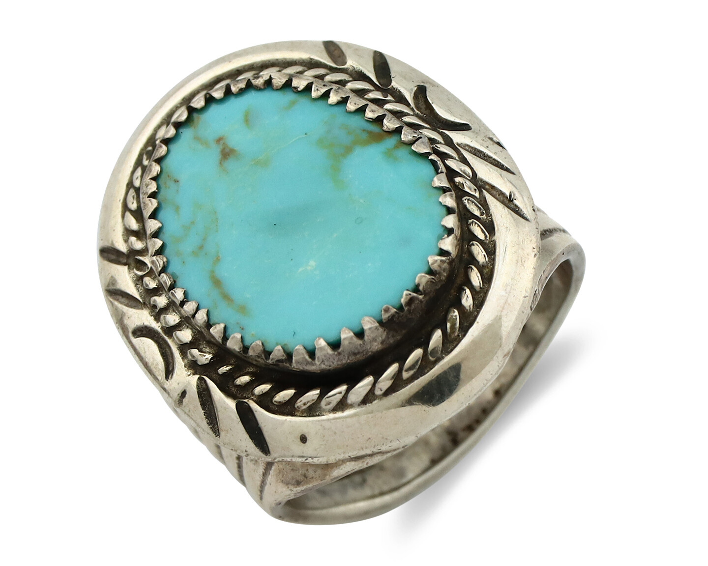 Navajo Ring .925 Silver Blue Turquoise Artist Signed JMC C Navajo Ring .925 Silver Blue Turquoise Artist Signed JMC C