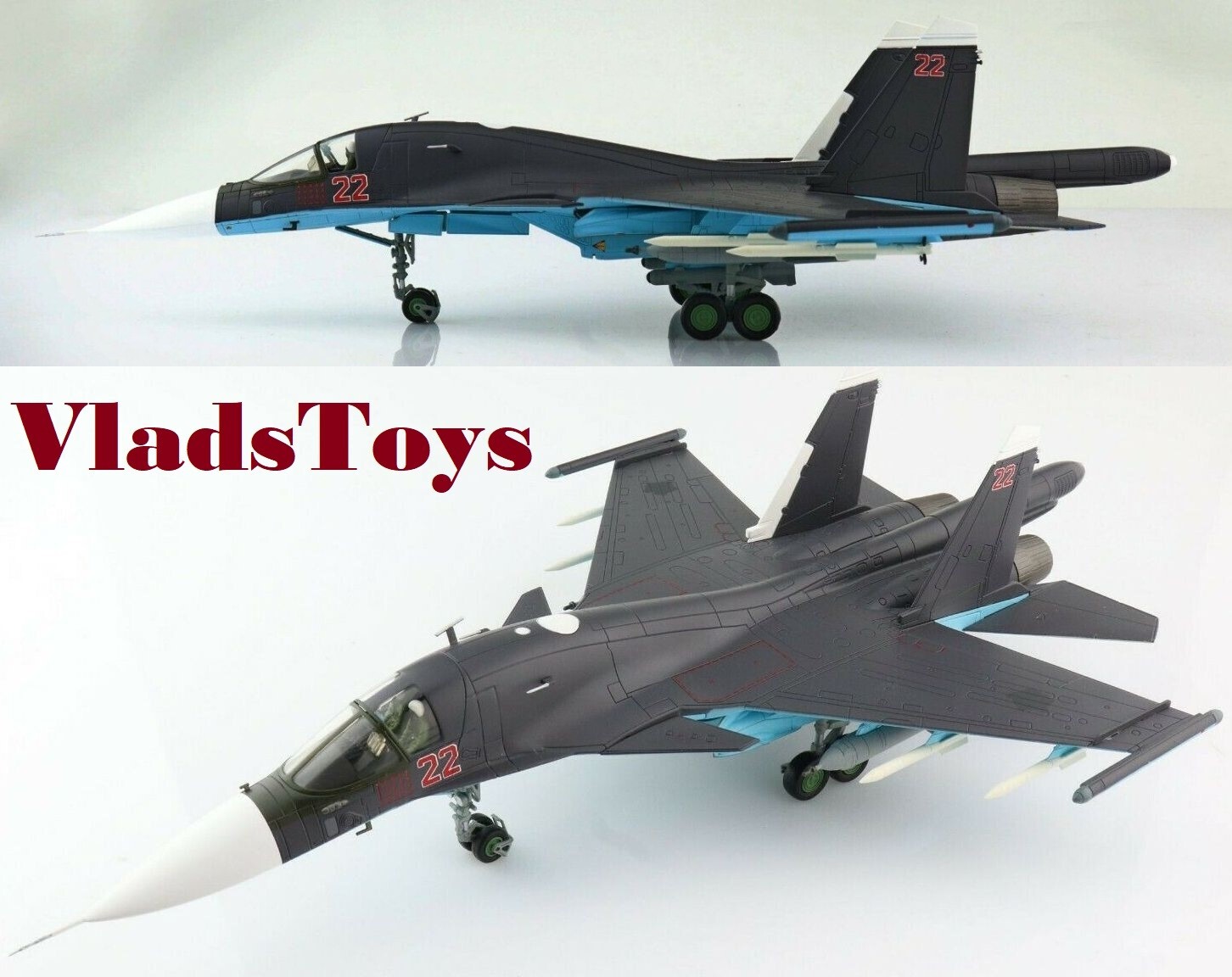 【未使用品】HOBBYMASTER SUKHOI SU-34 HA6305 Hobby Master 1/72 Su-34 Fullback Russian Air Force Red 22