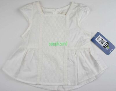New OshKosh Baby Girl Toddler White Summer Shirt Top NWT Size 5T