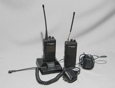 Motorola GP300 Bundle - 2 radios, batteries, 1 charger + speaker mic ham use. Buy it now for 48.0