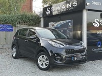 2016 Kia Sportage 1.6 GDI 2 Petrol Manual 5 Door SUV Black