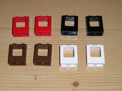 Lego 4 x Panel 4864b 1x2x2 klar 10022 10183 10184 4997 10026 10200 5563 5930