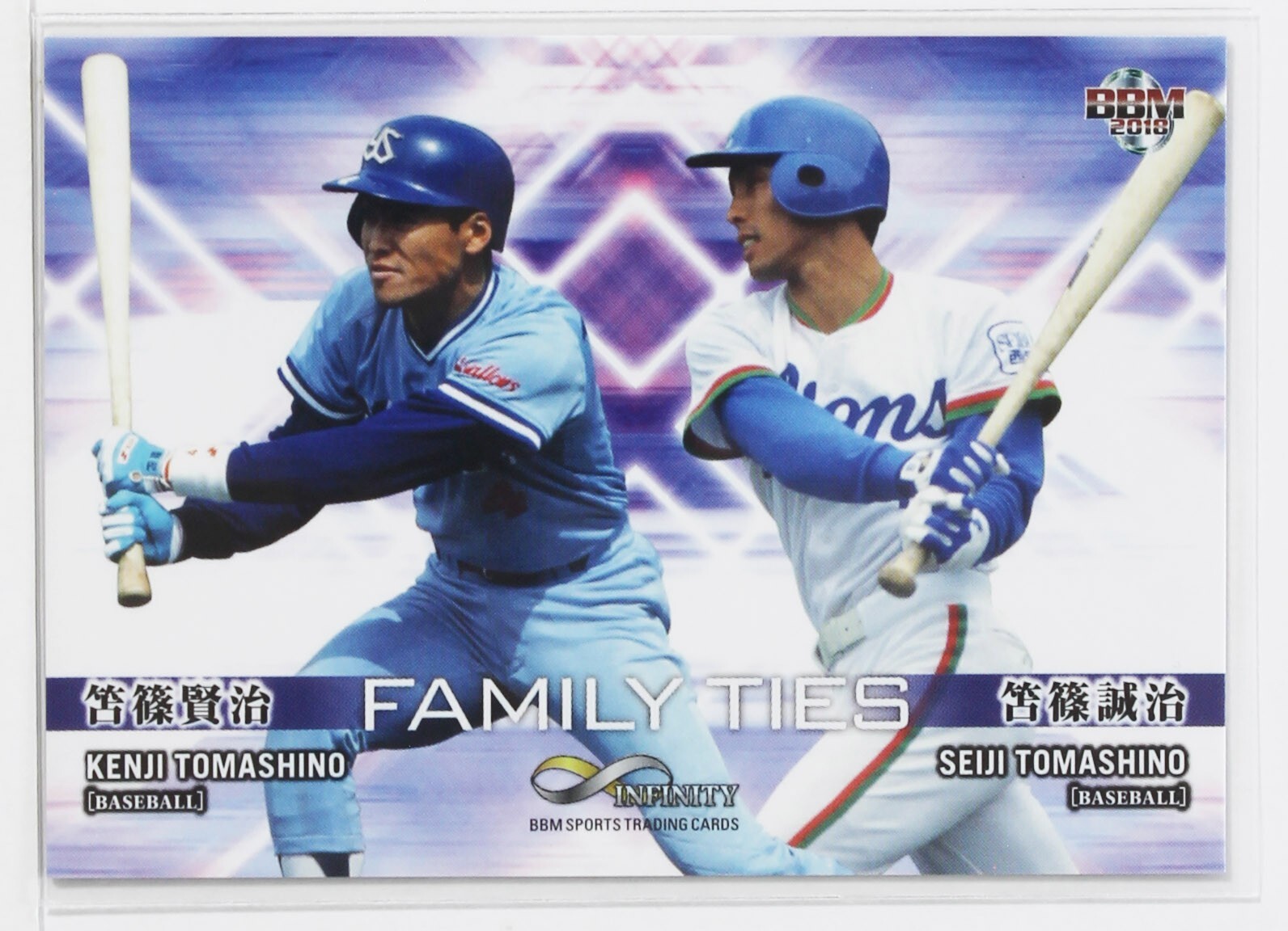 スポーツ選手 Baseball COLLECTORS TRADING CARDS KENJI TOMASHINO & SEIJI TOMASHINO (Baseball) - 2018 BBM