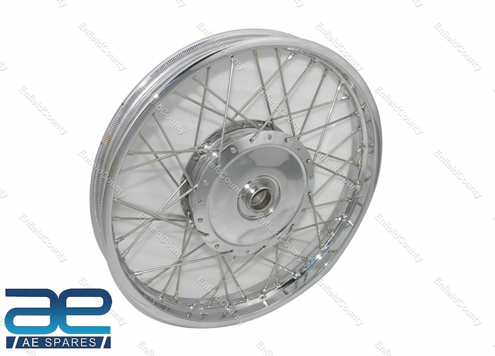 For Royal Enfield Classic 350 500 19" Front Wheel Rim Chrome With Hub & 40 SS Spokes  