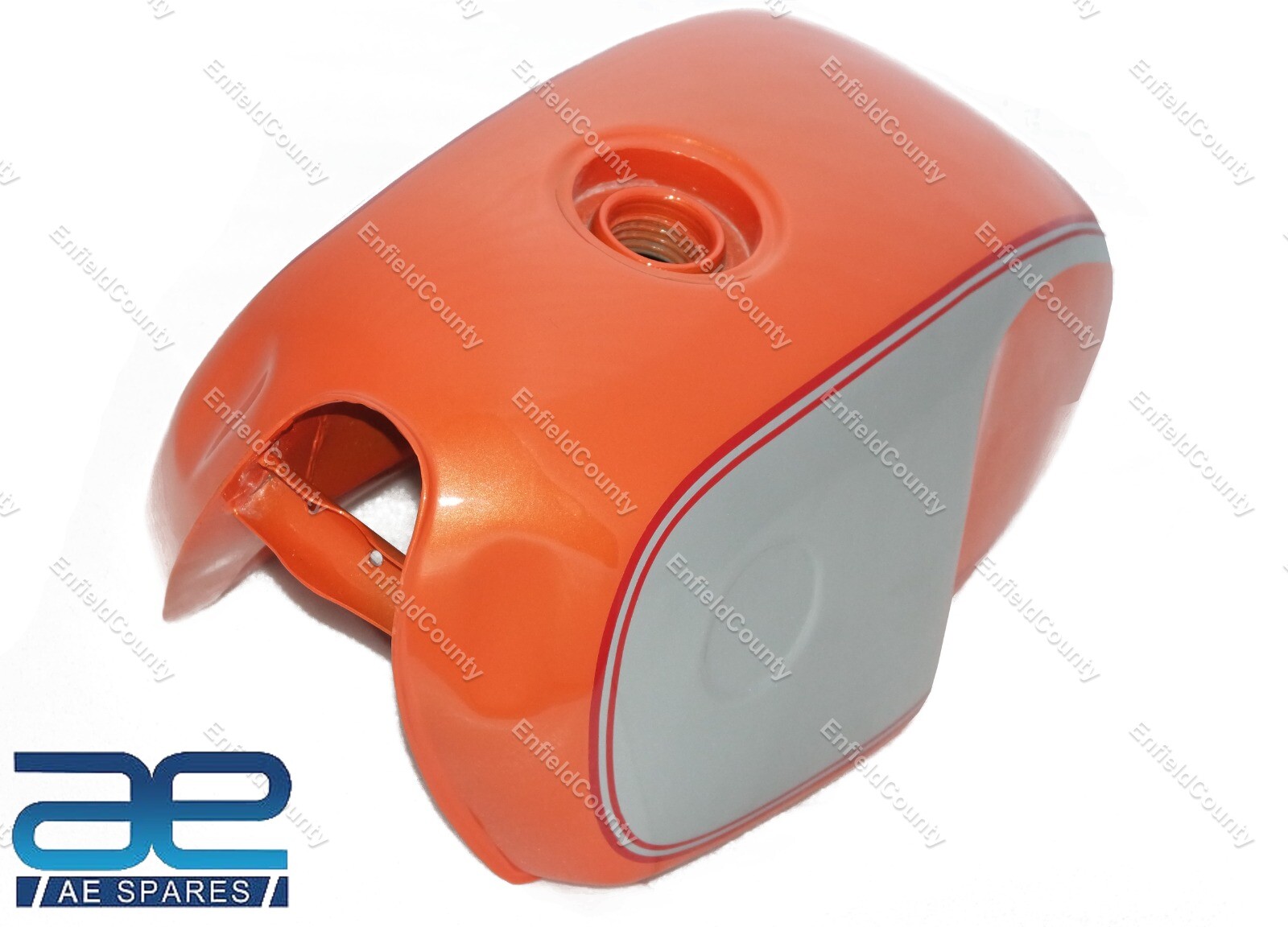 For BMW R100 Rt Rs R90 R80 R75 Orange & Silver Petrol Fuel Gas Tank Steel 