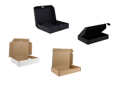 Mailing Boxes Corrugated Black White Kraft BUY SINGLE