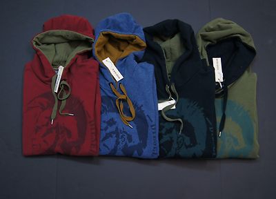 DIESEL Men's Scentyn Drawstring Hooded Mohawk Print Pullover