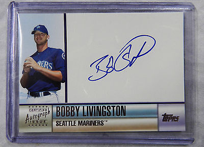 2005 TOPPS AUTOGRAPH ISSUE BOBBY LIVINGSTON AUTO CARD HIGH GRADE . rookie card picture