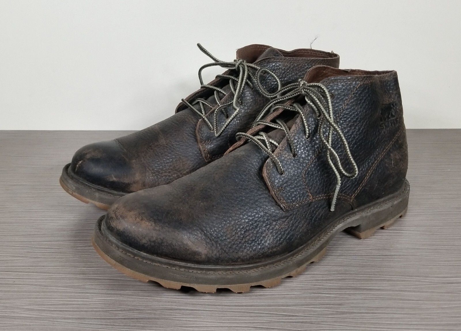 Sorel Madson II Waterproof Chukka Boot Brown Pebbled Leather Mens Size 9.5 /42.5