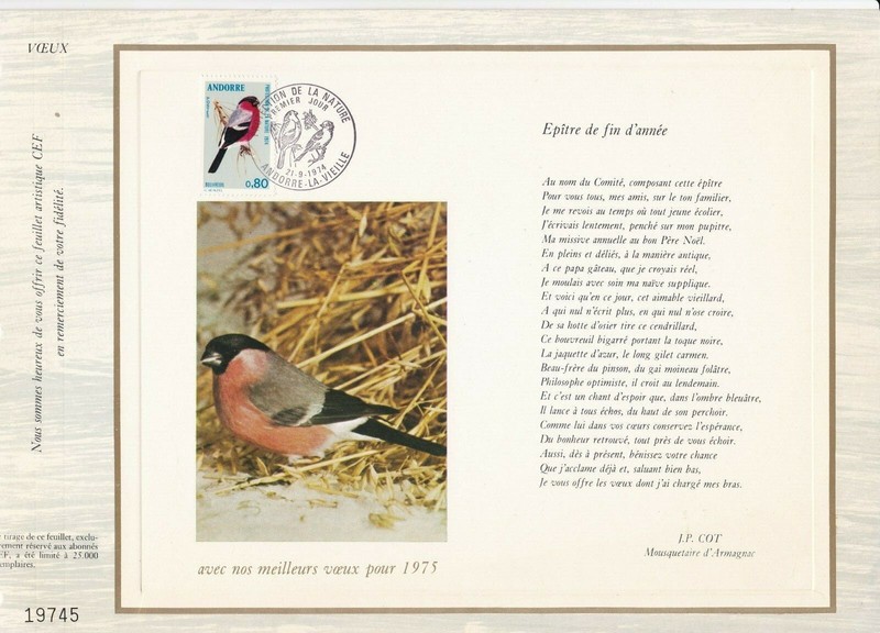 F28 Neuf Feuillet Voeux - Epitre De Fin DÂ´AnnÃ©E NÂ° 19745
