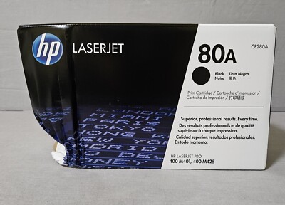 HP LaserJet 80A Toner Cartridges Black CF280A Genuine Sealed