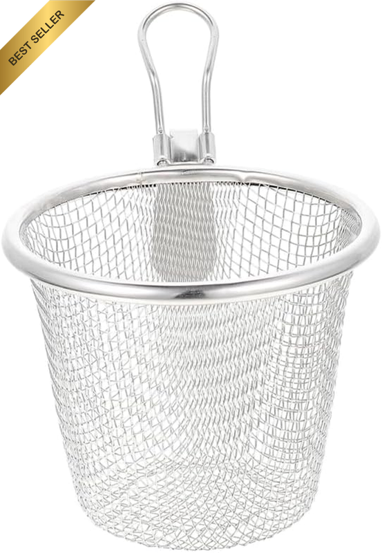 Pasta Strainer Basket 5.71X4.33X4.33In Stainless Steel – Fine-Mesh Drainage Hang