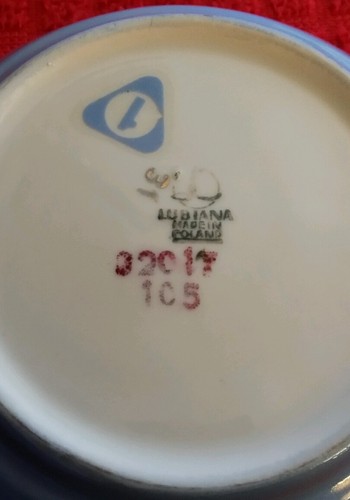 Vintage Porcelain Ashtray LUBIANA Made in Poland Folk Art 4.75