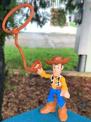 RARE STYLE Disney Toy Story 4 Sheriff Woody w/Lasso Accessory 3" PVC Toy Figure