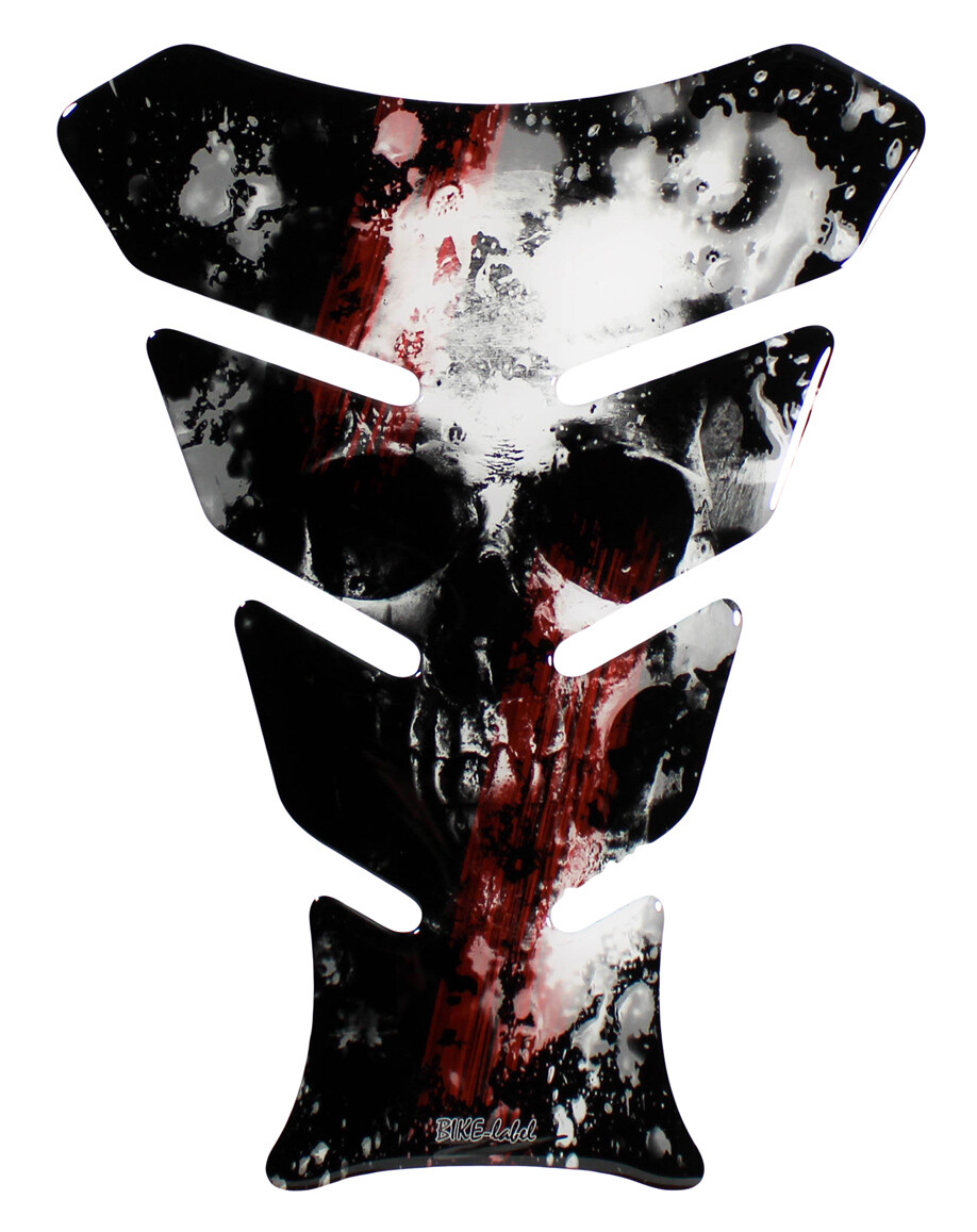 Motorcycle tank pad 3D gel sticker skeleton skull paint