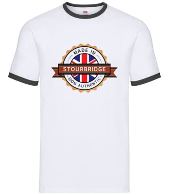 Fabriqué En Stourbridge - Hommes Contraste - Ville Natale Né À Ouest Midlands