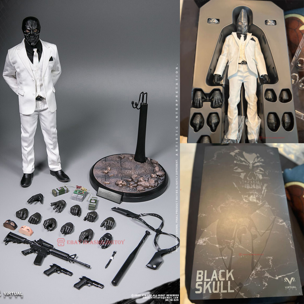 VTS TOYS 1/6 ブラック スカル VM029 Black Skull Perfect Vts Toys Vm-029 1/6 Black Skull Action Figure Toy