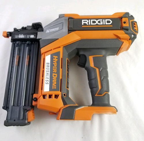 RIDGID 18V 18 volt Hyperdrive brushless brad nailer magnesium R09890 (tool only)