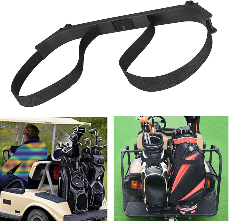Golf Bag Holder Strap Bracket Rack Assembly | Golf Bag Attachment for Golf Cart