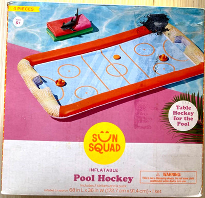 Sun Squad Inflatable Pool Hockey 68''L x 36'' W  NEW 5+