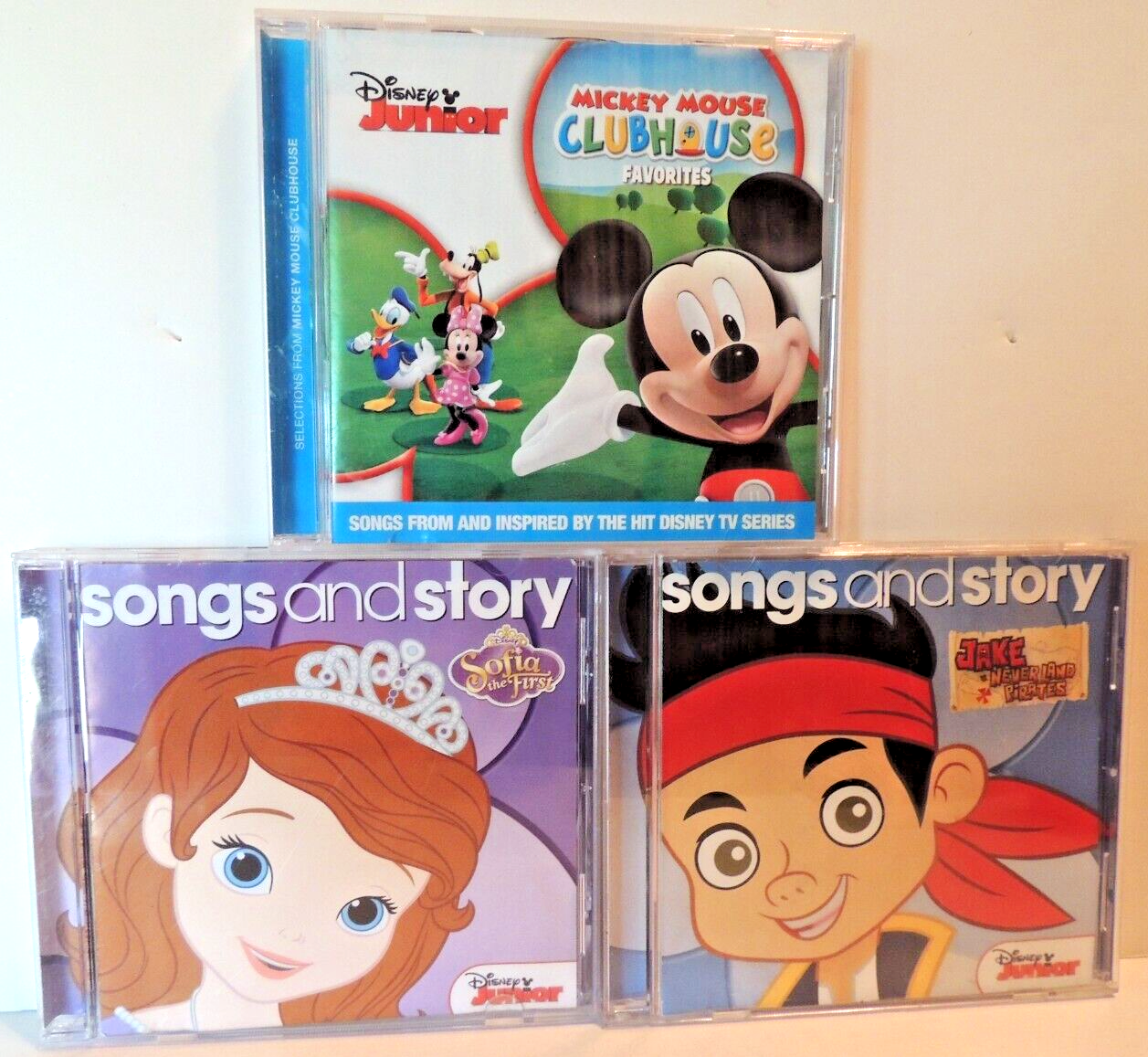 Disney Junior 3CD lot; Sofia the 1st, Jake Neverland Pirate