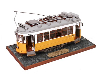 Wooden model kit Arkley OC53005 Tram Lisbon (wooden model kit) with Japanese tra